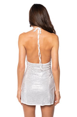 MIDNIGHT MAGIC RHINESTONE MINI DRESS