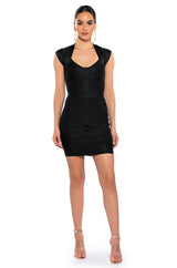 MILA CAP SLEEVE SOFT BANDAGE MINI DRESS