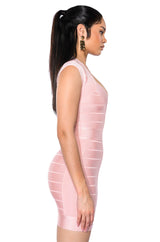 MILA CAP SLEEVE SOFT BANDAGE MINI DRESS