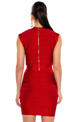 MILA CAP SLEEVE SOFT BANDAGE MINI DRESS
