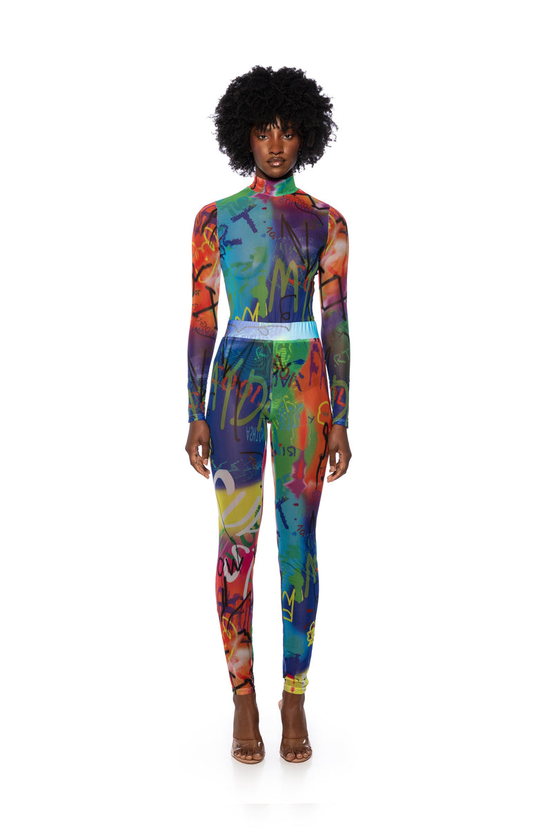 MIND GAMES LONG SLEEVE MESH BODYSUIT