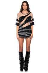 MIRACLES HAPPEN RHINESTONE EMBELLISHED SHORT SLEEVE T-SHIRT