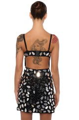 MIRROR MIRROR ON THE WALL CUT OUT MINI DRESS