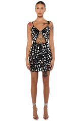 MIRROR MIRROR ON THE WALL CUT OUT MINI DRESS