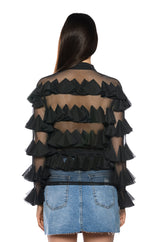 MISS EVERYTHING TEXTURED BUTTONDOWN TOP