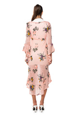 MISS HONEY LONG SLEEVE FLORAL DUSTER SWEATER