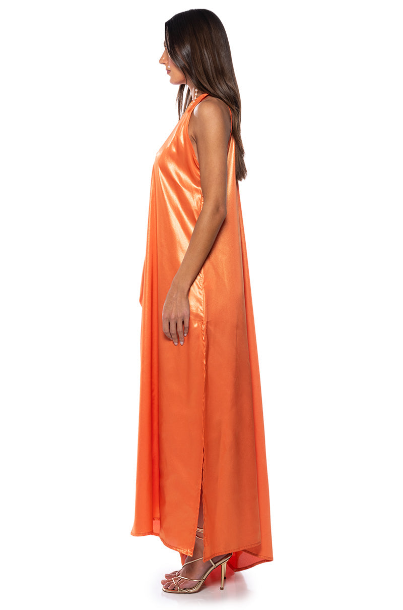 MISS THING TIE SHOULDER MAXI DRESS