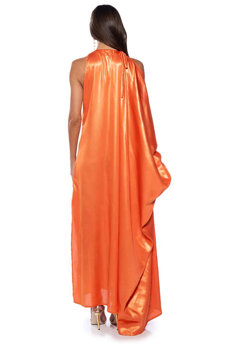 MISS THING TIE SHOULDER MAXI DRESS