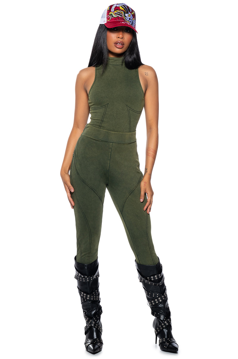 MODEL OFF DUTY SLEEVELESS BODYSUIT