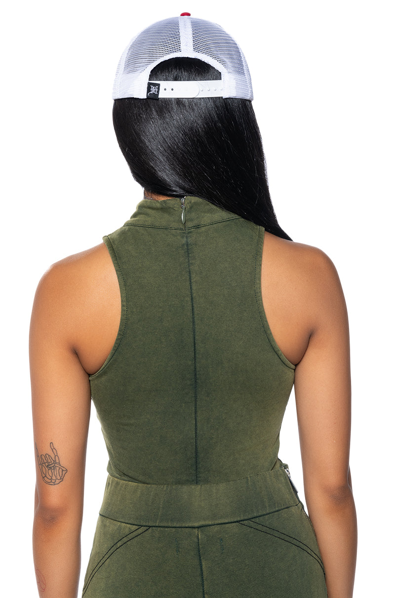MODEL OFF DUTY SLEEVELESS BODYSUIT