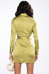 MOLLY TIE FRONT MINI DRESS