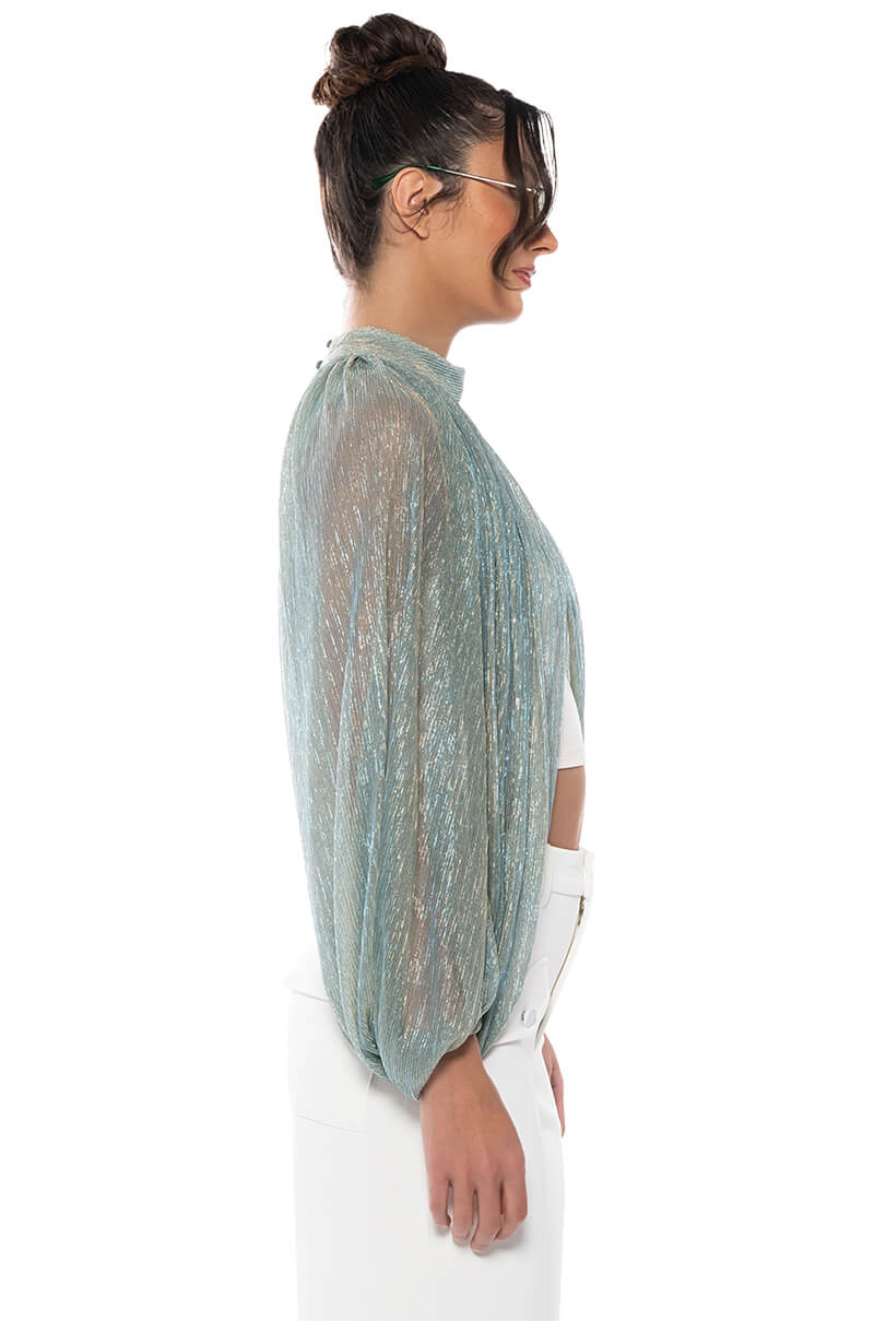 MONICA SHEER OVERLAY BLOUSE