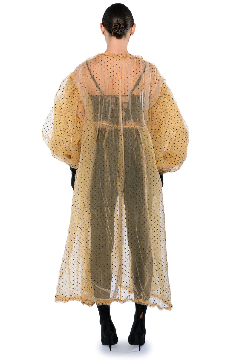 MORE IS MORE OVERSIZED SWISS DOT TRENCH