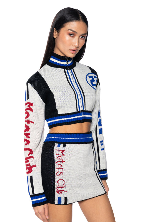 MOTOR CLUB KNIT LONG SLEEVE TOP