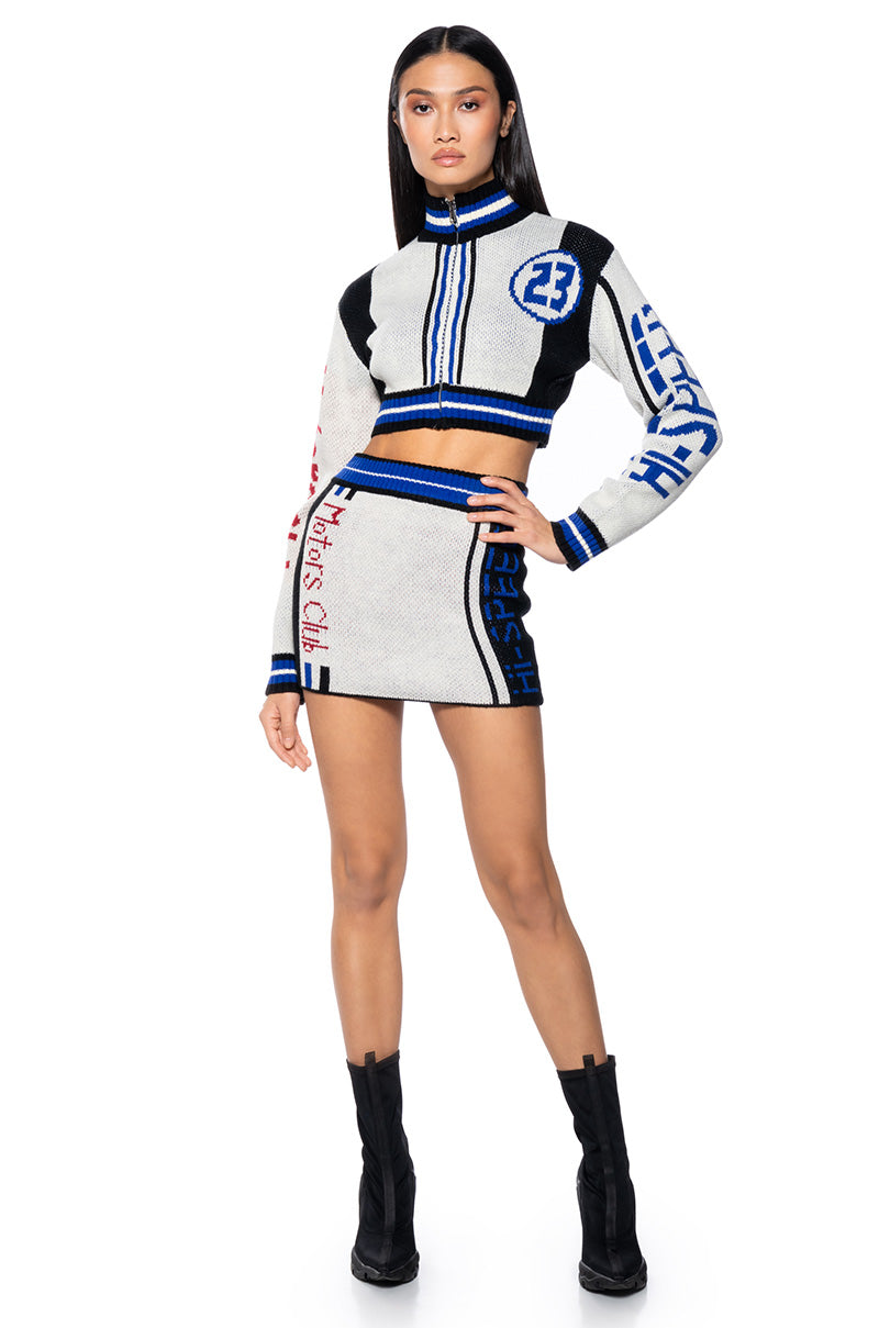 MOTOR CLUB KNIT LONG SLEEVE TOP