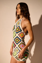MOVE TO THE TROPICS KNIT MINI DRESS