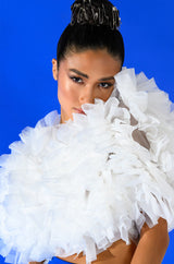 MUST BE DREAMING RUFFLE CROP BLOUSE