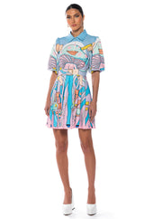 MY FANTASY COLLARED MINI DRESS