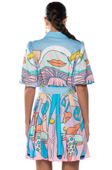 MY FANTASY COLLARED MINI DRESS