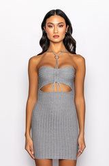 MY WAY HALTER TOP MINI DRESS