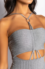 MY WAY HALTER TOP MINI DRESS