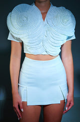 MYRA TEXTURED COLLARED TOP