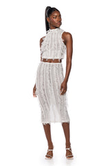 NAOMI MESH SLEEVELESS MOCKNECK TOP