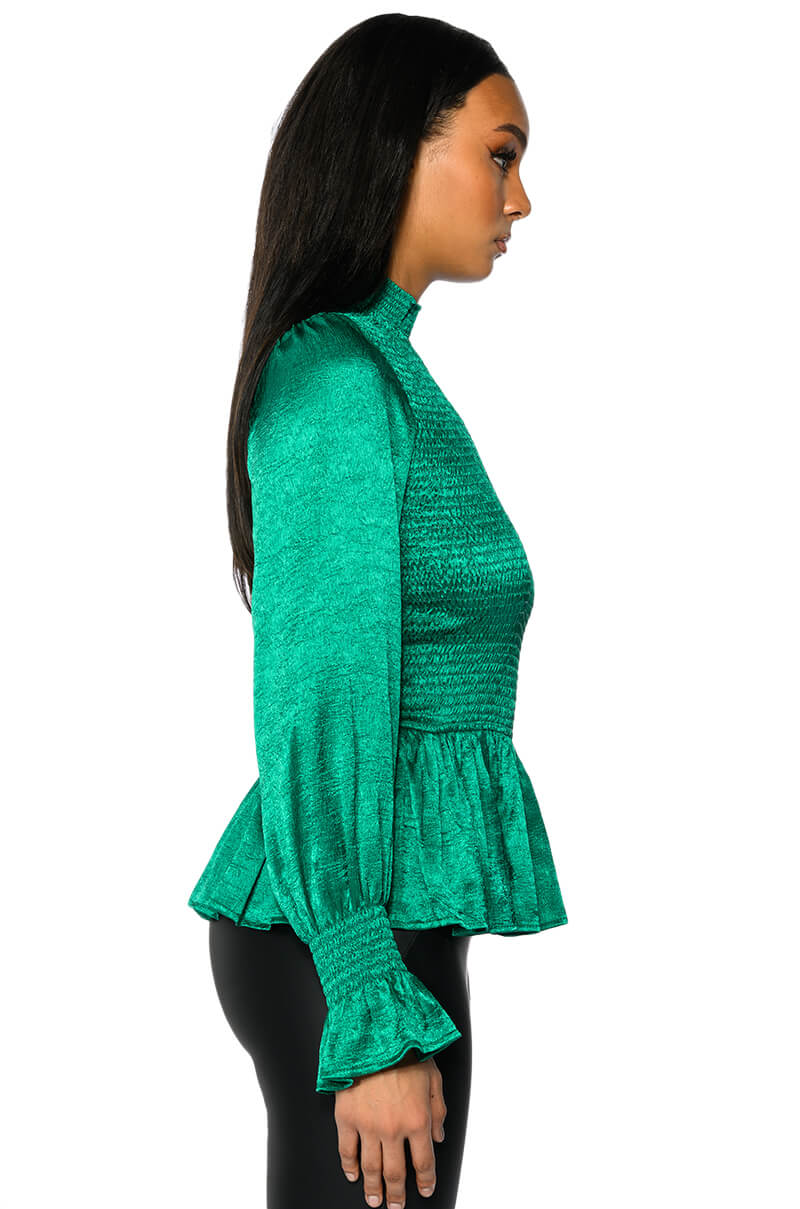 NAOMIE SATIN FULL LENGTH BLOUSE