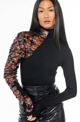 NASTASIA BROCADE SCALE TOP