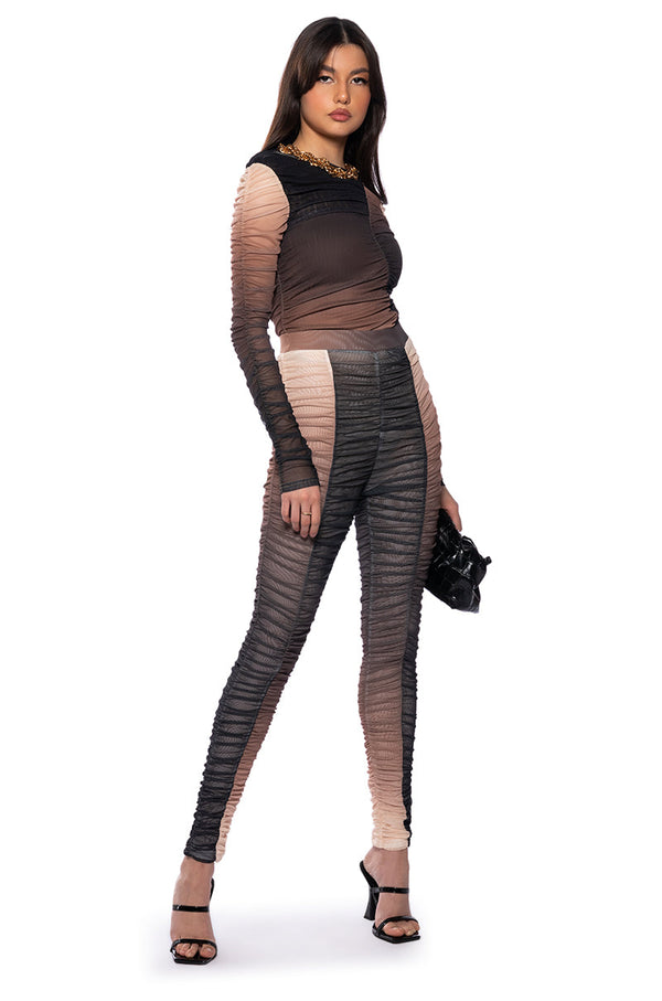 NATALIA RUCHED LONG SLEEVE TOP