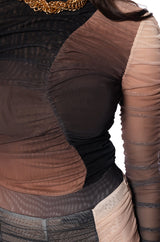 NATALIA RUCHED LONG SLEEVE TOP