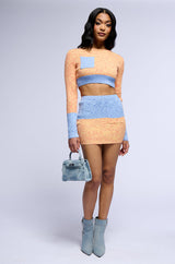 NATURAL OCCURRENCE RIBBED KNIT CROPPED SWEATER