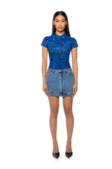NATURE CALLING CHEETAH PRINT SHORT SLEEVE BODYSUIT