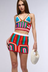 NEAR THE REEF CROCHET MINI SKIRT