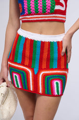 NEAR THE REEF CROCHET MINI SKIRT