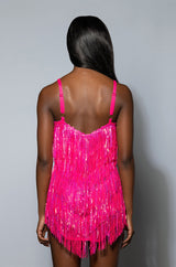 NEVER ENDING NIGHTS SPARKLE MINI DRESS IN PINK