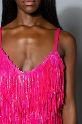 NEVER ENDING NIGHTS SPARKLE MINI DRESS IN PINK
