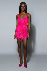 NEVER ENDING NIGHTS SPARKLE MINI DRESS IN PINK
