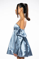 NEVERLAND OFF THE SHOULDER MINI BUBBLE DRESS
