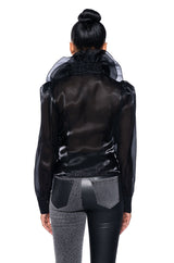 NEW CALISTA STATEMENT RUFFLE BUTTON DOWN BLOUSE