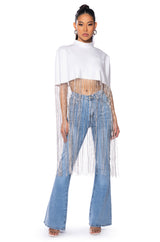 NEW LEVEL SHINE CROPPED BLOUSE