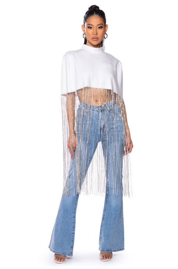 NEW LEVEL SHINE CROPPED BLOUSE