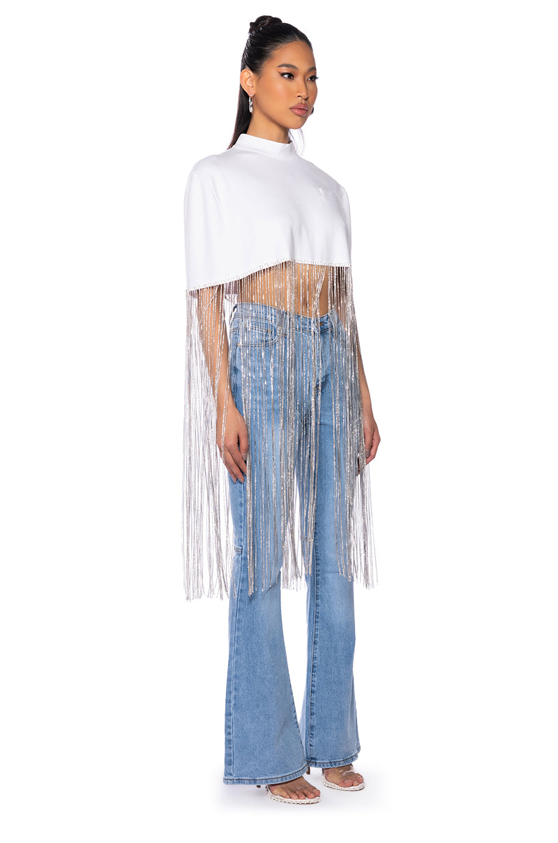 NEW LEVEL SHINE CROPPED BLOUSE