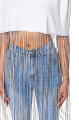 NEW LEVEL SHINE CROPPED BLOUSE