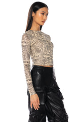 NEW NEWS PRINTED BUTTON DOWN