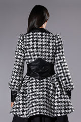 NEW ON THE BLOCK HOUNDSTOOTH MINI DRESS