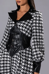 NEW ON THE BLOCK HOUNDSTOOTH MINI DRESS
