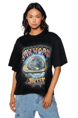 NEW WORLD SYSTEM EMBELLISHED GRAPHIC TEE