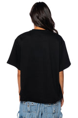 NEW WORLD SYSTEM EMBELLISHED GRAPHIC TEE