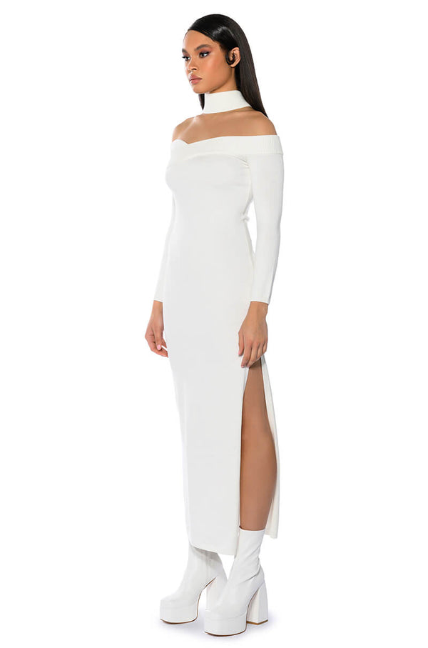 NEXT LEVEL V NECK KNIT MAXI DRESS